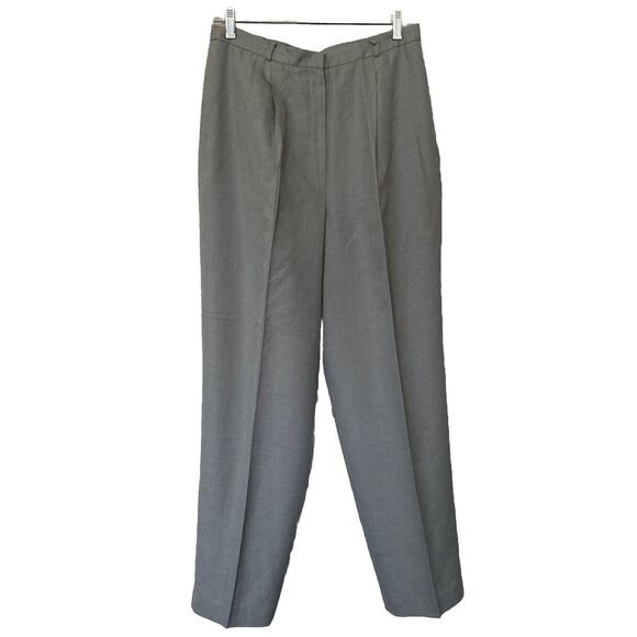 Talbots Women’s Trousers Pants Vintage Career Gray Pant Straight Legs Sz 12 - Picture 1 of 13